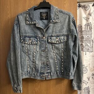 Cavalini Studded Blue Jean Jacket